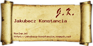 Jakubecz Konstancia névjegykártya